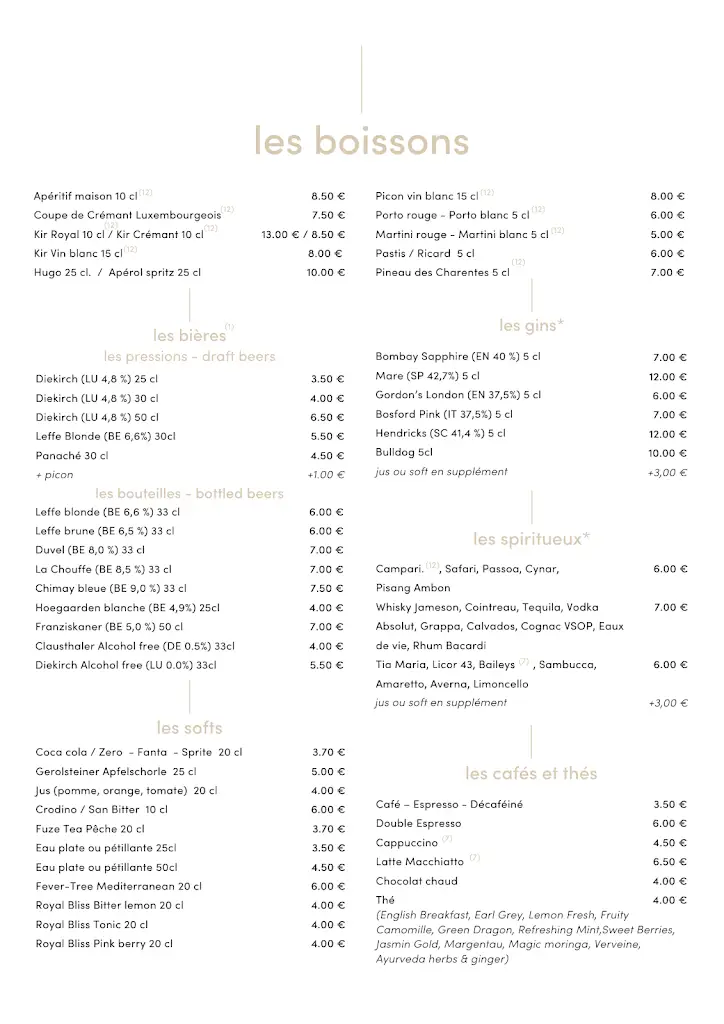 Menu_Restaurant Le Chloé_Clervaux_imagen_1