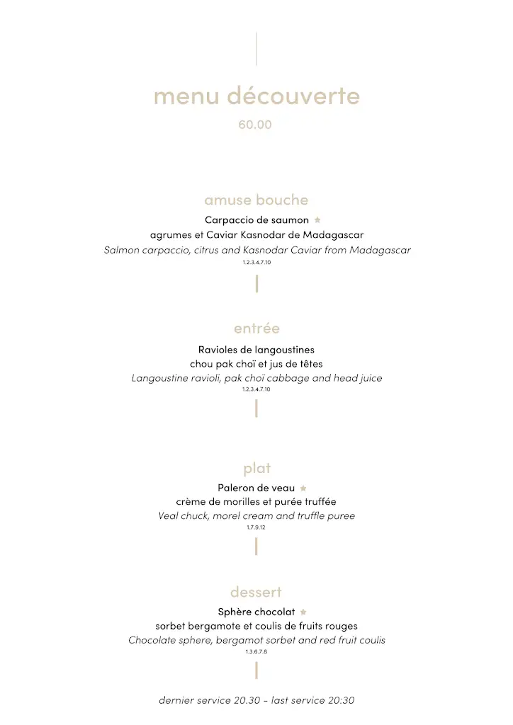 Menu_Restaurant Le Chloé_Clervaux_imagen_2