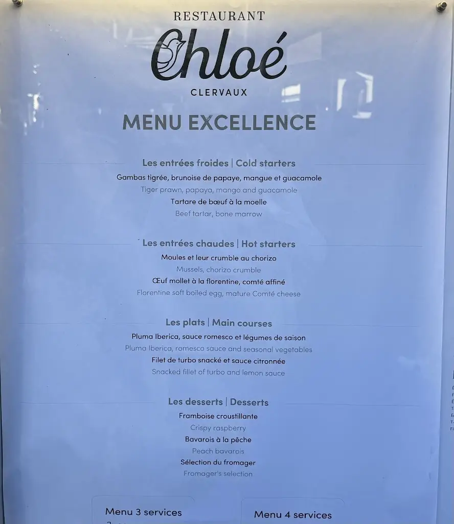 Menu_Restaurant Le Chloé_Clervaux_imagen_3