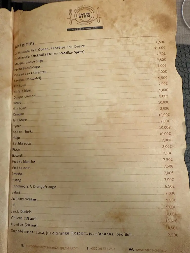 Menu_Restaurant Carpe Diem_Grosbous_imagen_1