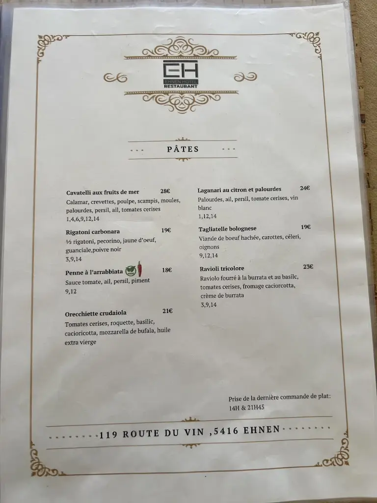 Menü_Restaurant pizzeria Ehnen_Ehnen_Bild_4