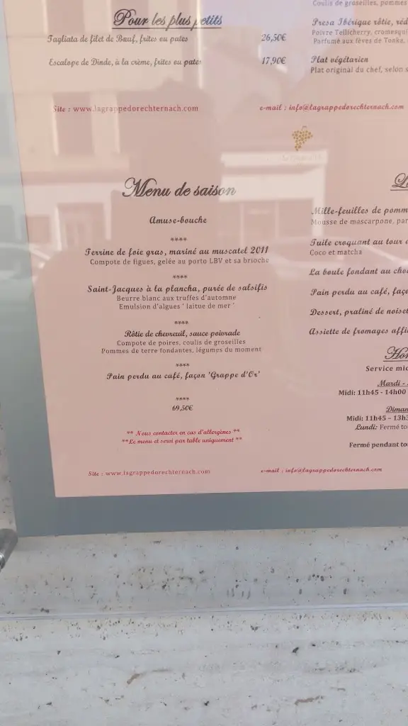 Menu_La Grappe d'Or_Rosport_imagen_4
