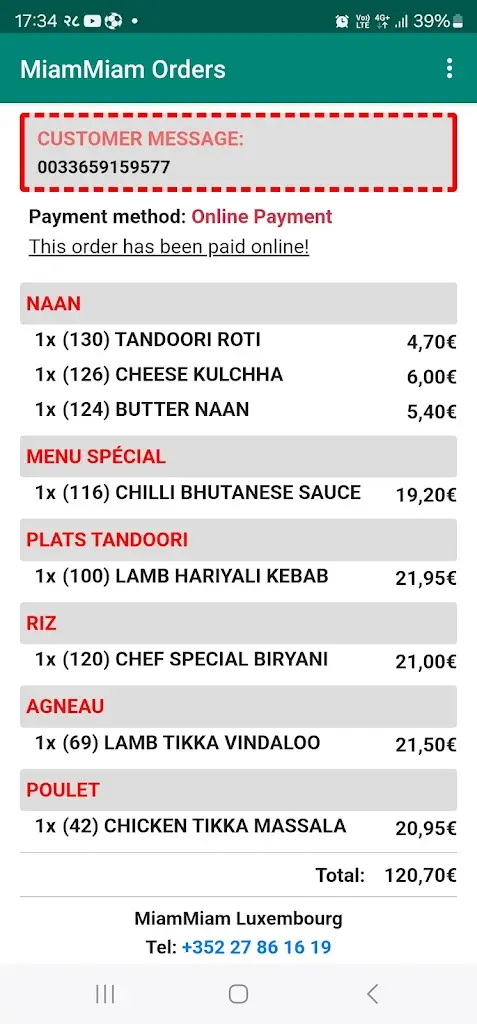 Menu_Restaurant Little India_Noertzange_image_1