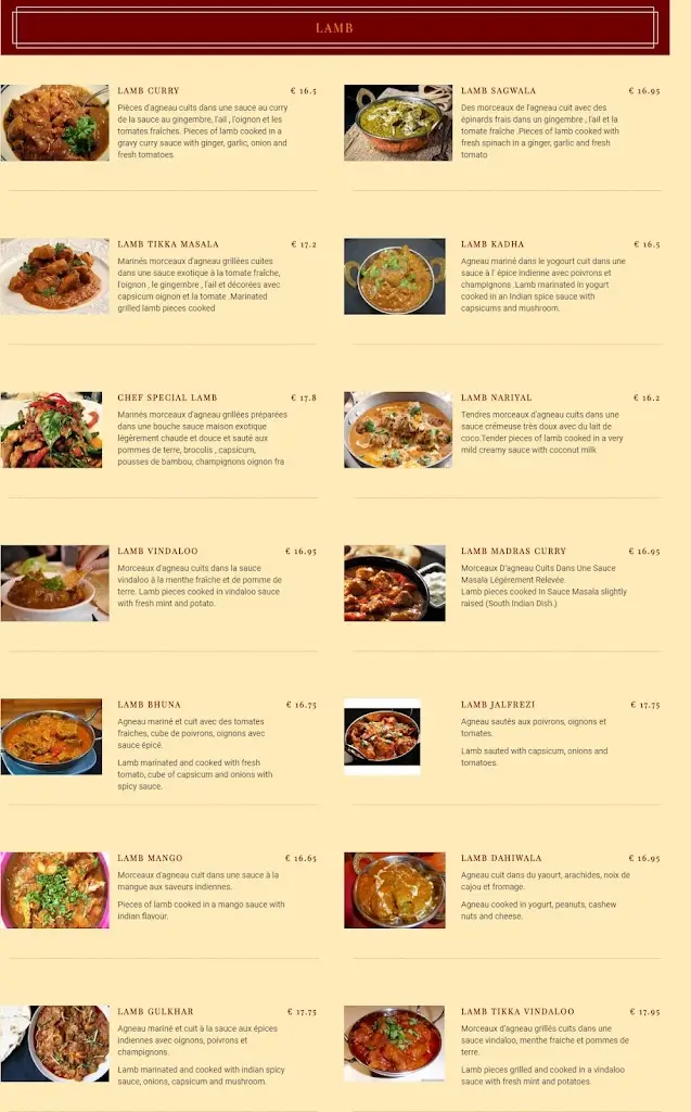 Menu_Restaurant Little India_Noertzange_image_3
