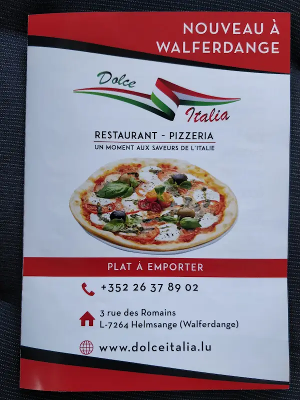Menu_Restaurant Pizzeria Dolce Italia_Bofferdange_imagen_1