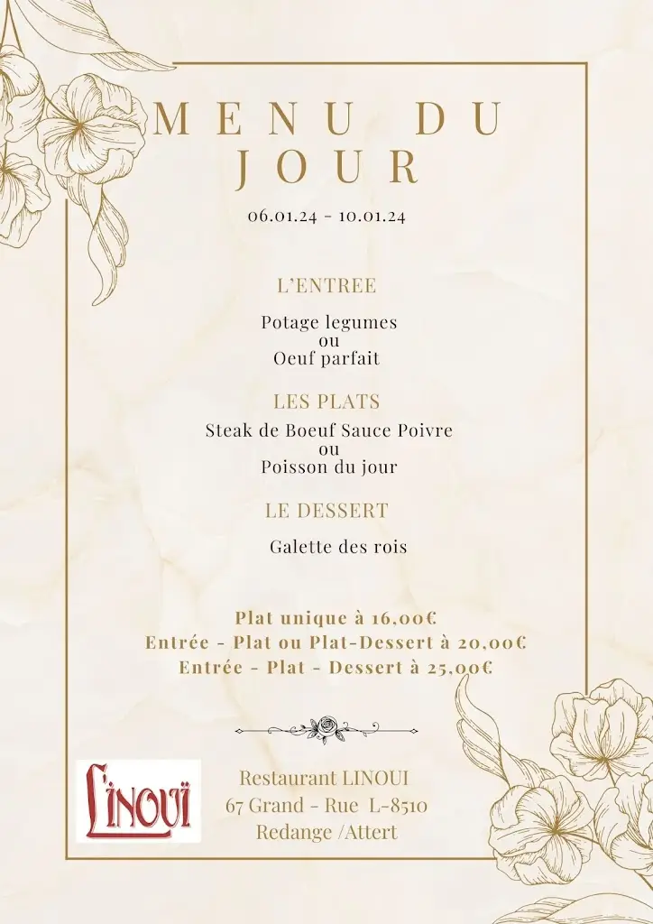 Menu_L'inoui S.a R.l._Noerdange_imagen_1