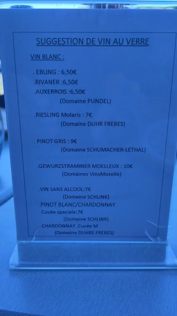 Menu_Restaurant Auberge du Lac, Machtum_Machtum_image_3