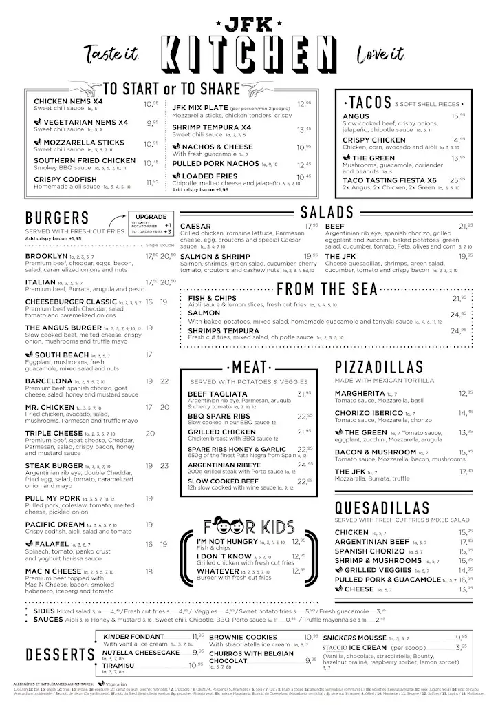 Menu_The JFK_Pratz_imagen_1