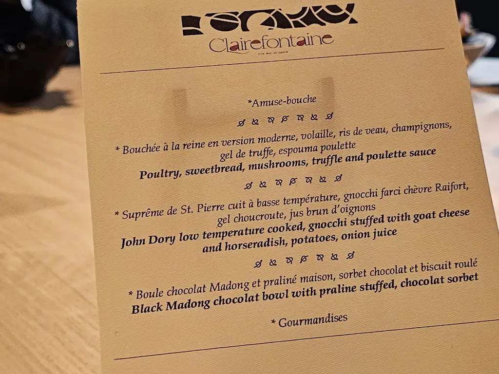 Menu_Restaurant Clairefontaine_Filsdorf_image_1