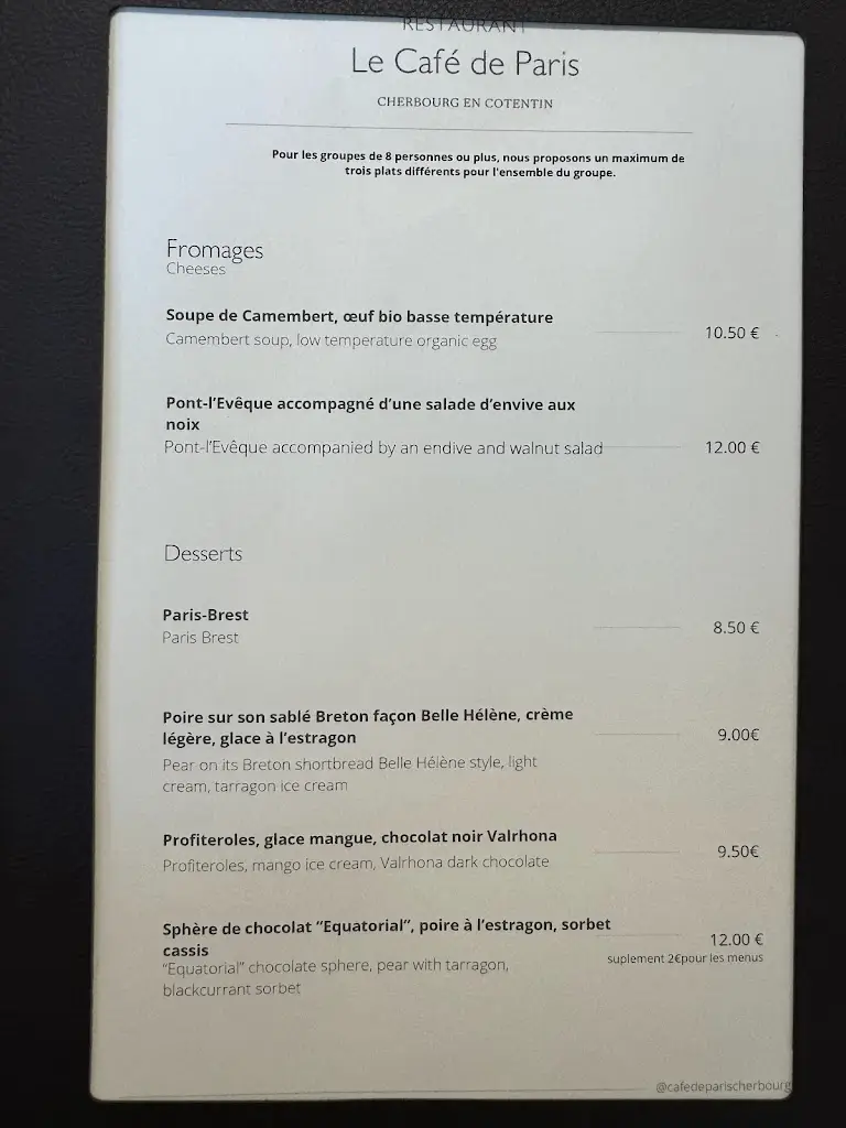 Menu_Auberge Matonge_Wincrange_imagen_4