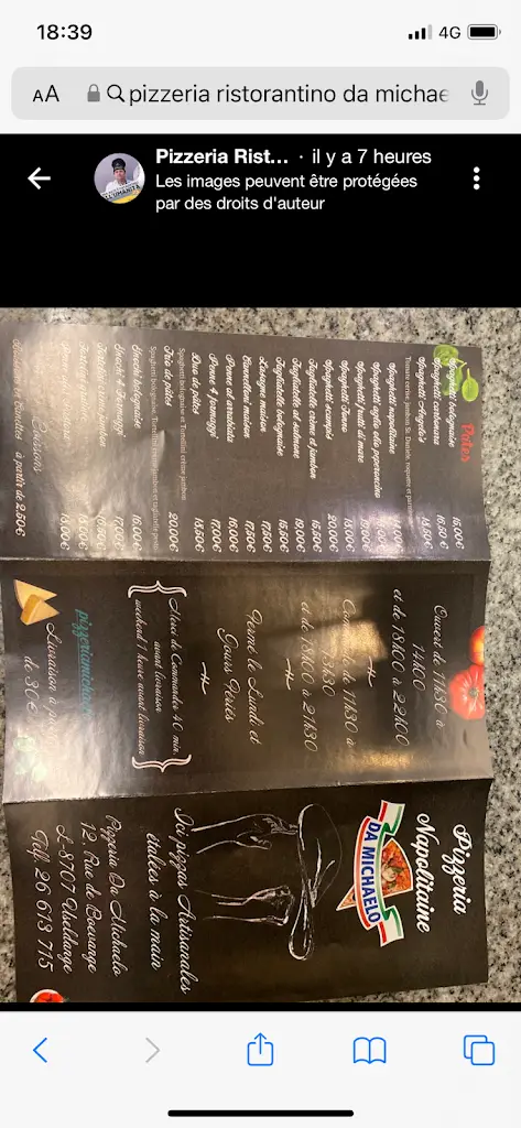 Menu_Michaelo's Pizzeria_Useldange_imagen_2