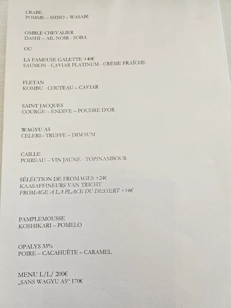 Menu_Restaurant Lea Linster_Frisange_image_1