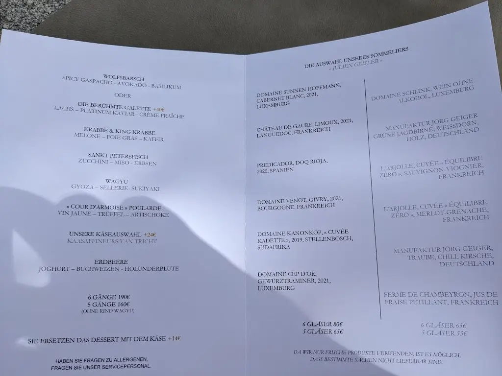 Menu_Restaurant Lea Linster_Frisange_image_2