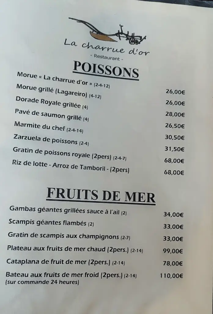 Menu_La charrue d'or_Frisange_imagen_2