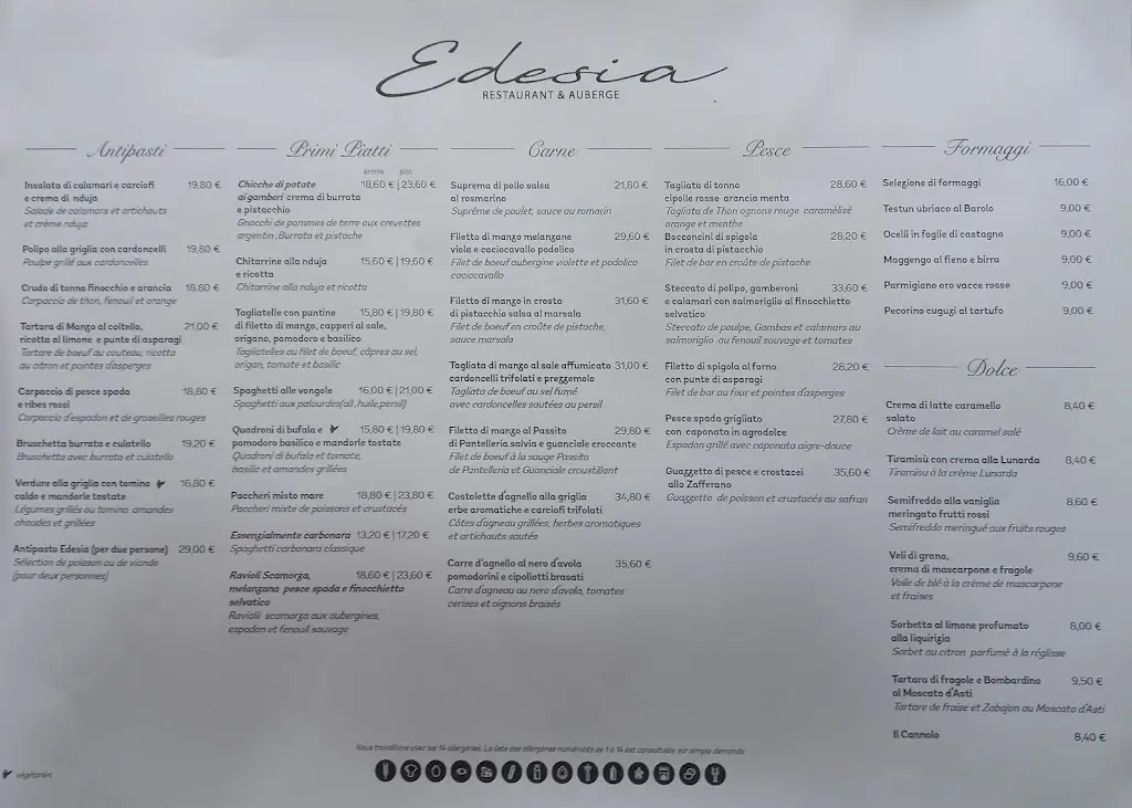 Menu_Restaurant & Auberge Edesia_Frisange_image_4