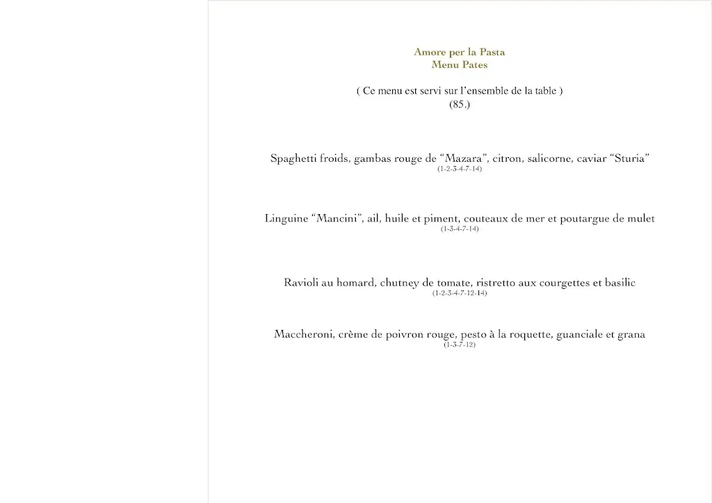 Menu_Kore Ristorante_Steinfort_imagen_4