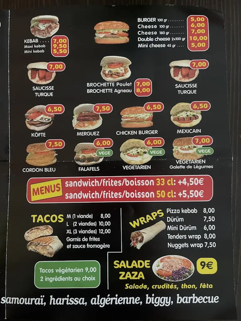 Menu_Resto Snack O‘Zaza_Steinfort_imagen_1