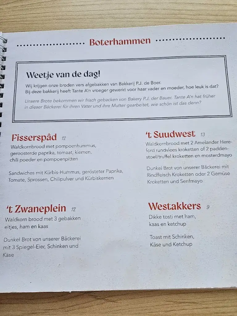 Menu_Eeterij Tante A'n_Hollum_imagen_1