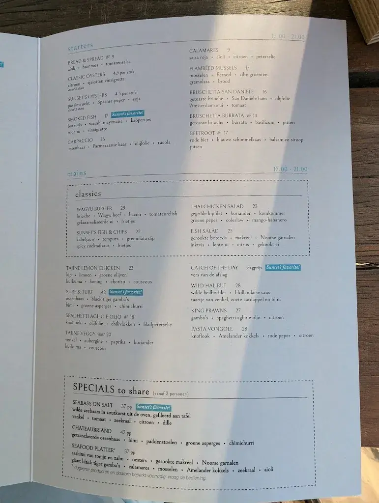 Menu_Beachclub The Sunset_Hollum_image_3