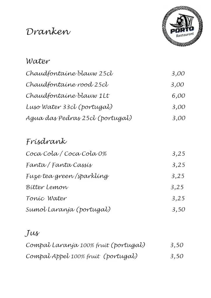 Menu_Restaurant Porto_Assen_image_1
