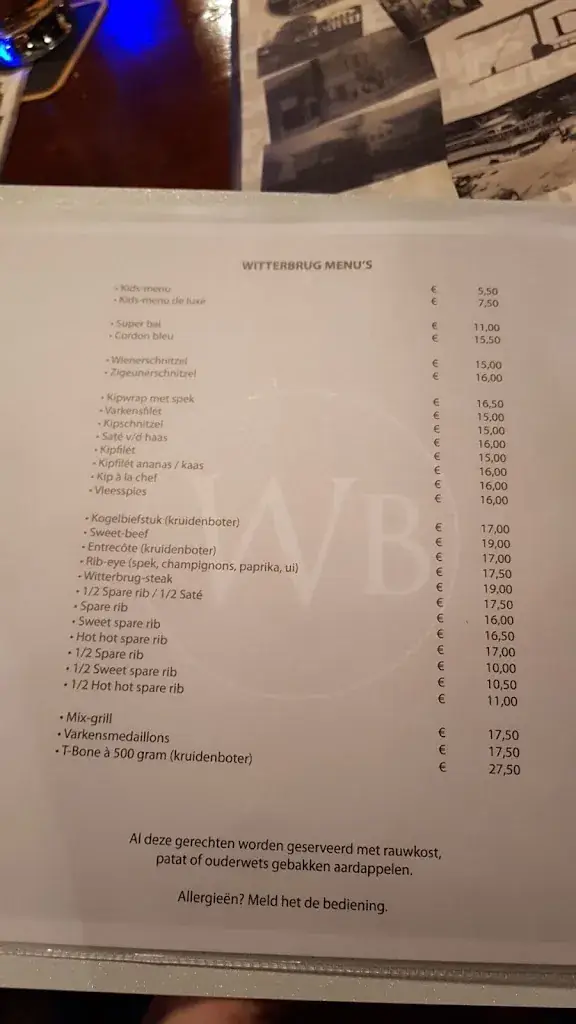 Menu_Eetcafé de Witterbrug_Assen_imagen_1