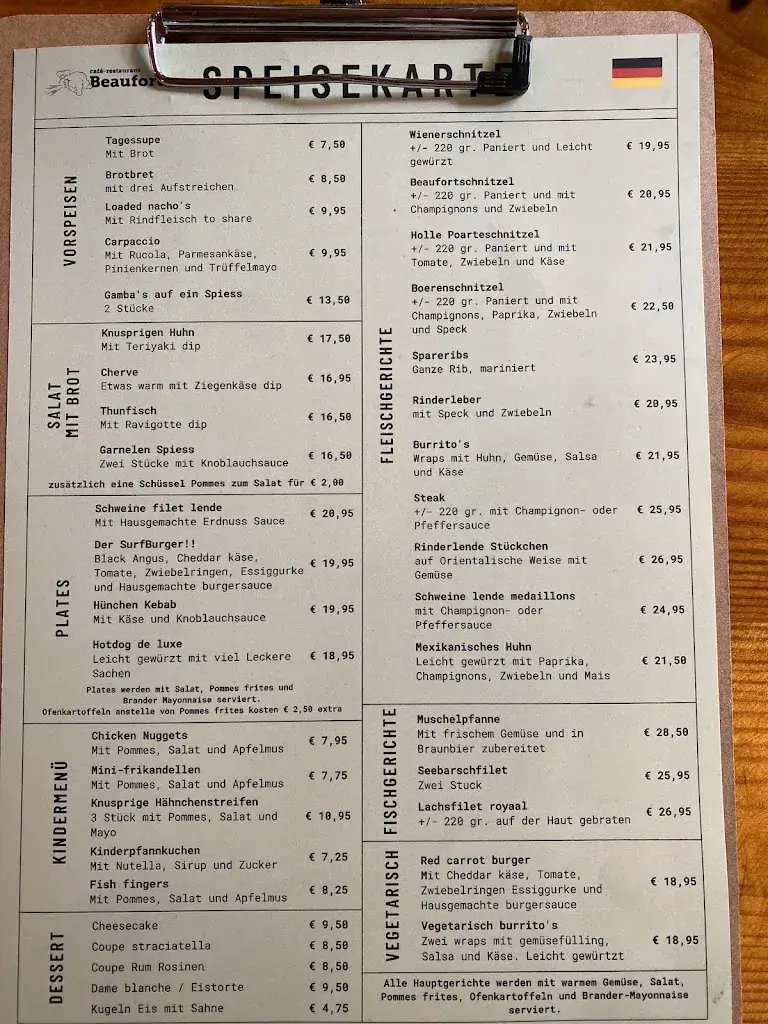 Menu_Café Restaurant Beaufort_Makkum_image_1