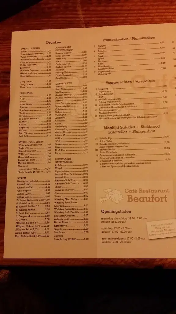 Menu_Café Restaurant Beaufort_Makkum_image_3