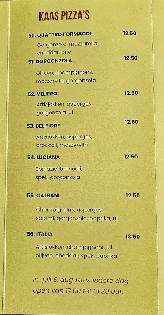 Menu_Pizzeria La Piccola_Makkum_image_1