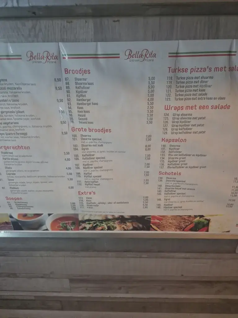 Menu_Bella Rita Grillroom Döner_Makkum_immagine_4