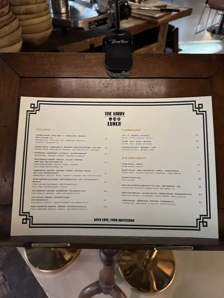 Menu_The Lobby Nesplein_Amsterdam_imagen_1