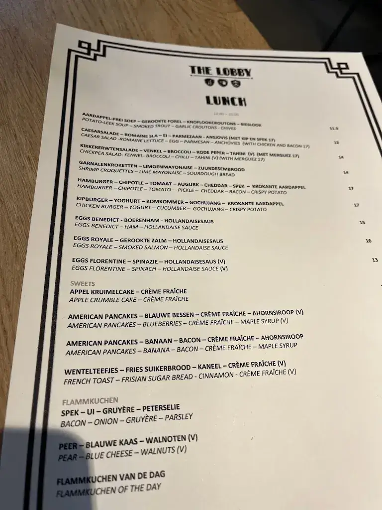 Menu_The Lobby Nesplein_Amsterdam_imagen_2