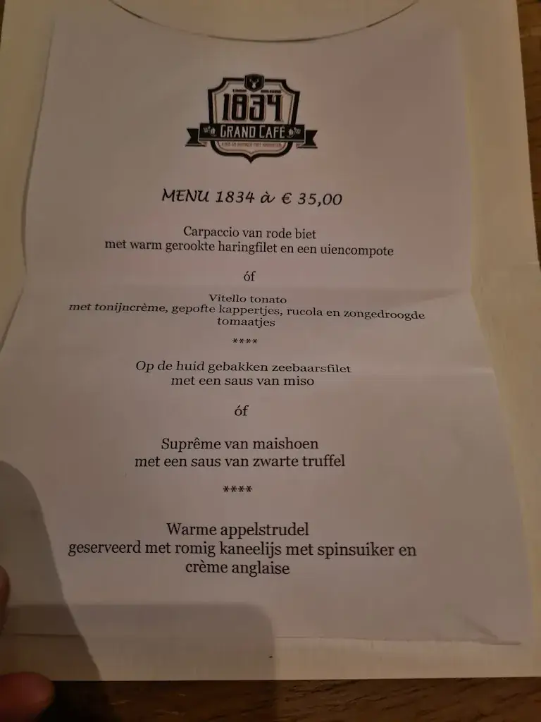 Menu_Grand Café 1834_Oranjewoud_image_1