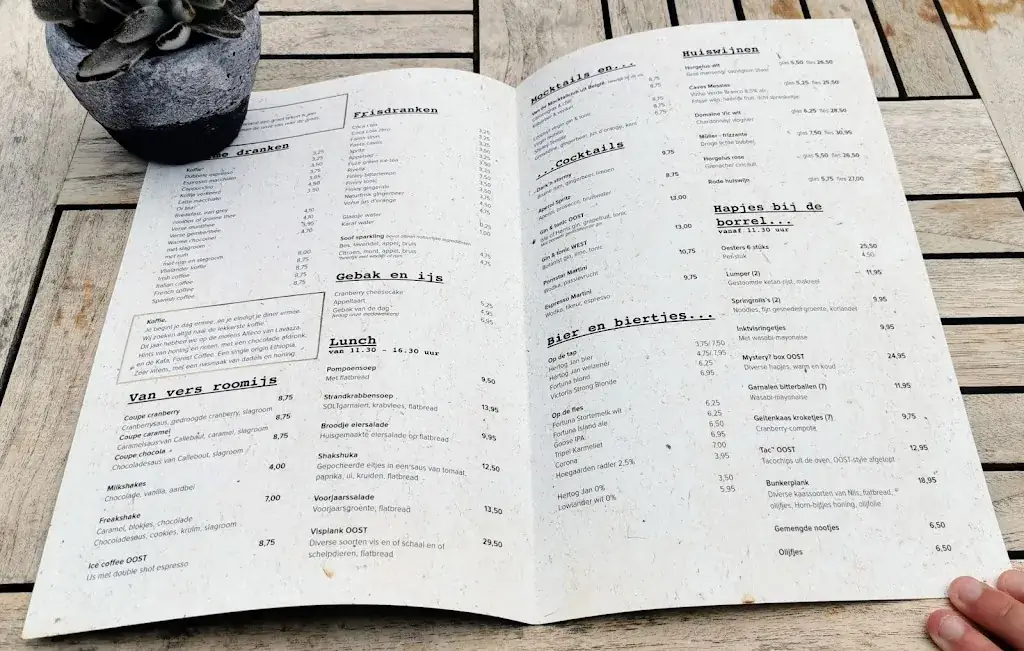 Menu_Strandpaviljoen Oost, Vlieland_Oost-Vlieland_image_1