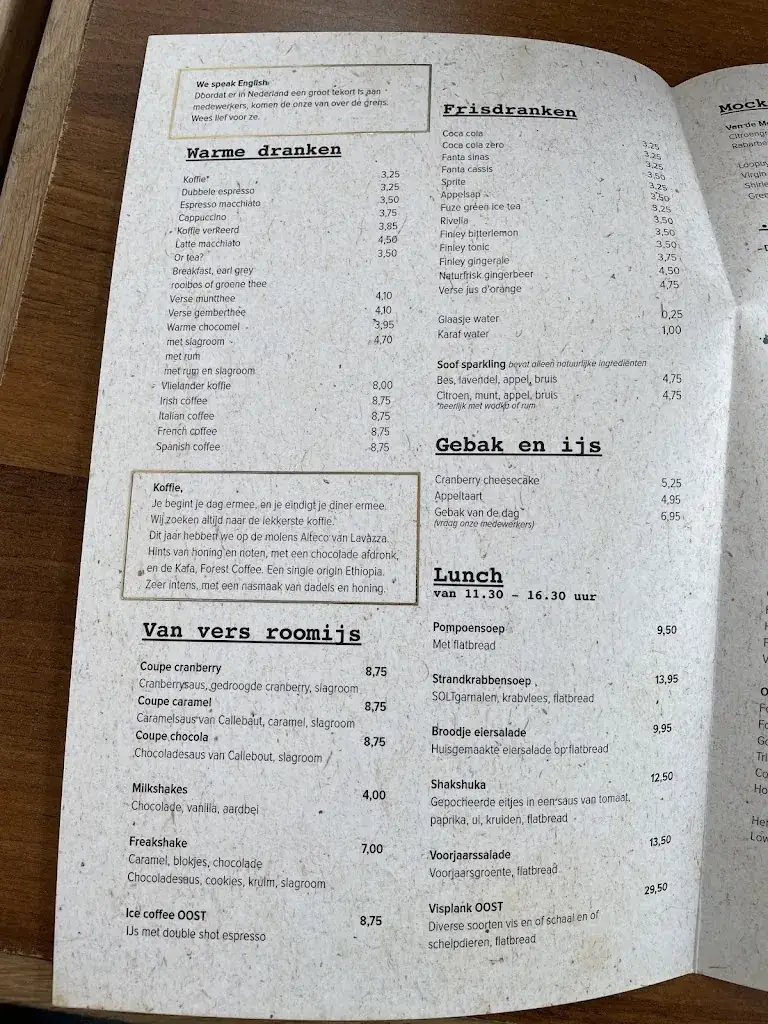 Menu_Strandpaviljoen Oost, Vlieland_Oost-Vlieland_image_3