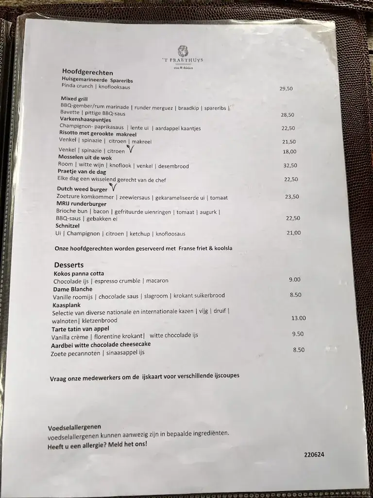 Menu_'t Praethuys_Oost-Vlieland_image_3