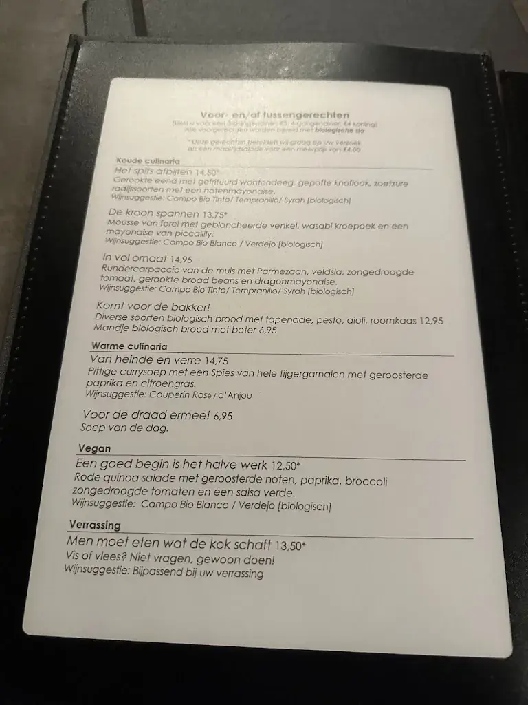 Menu_Restaurant Galerie De Kamer_Emmen_image_1