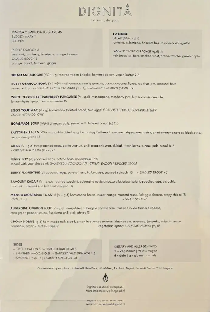 Menu_Dignita Vondelpark_Amsterdam_image_2