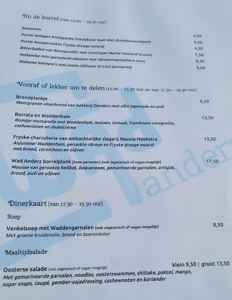 Menu_Havenpaviljoen Wad Anderz_Schiermonnikoog_image_1