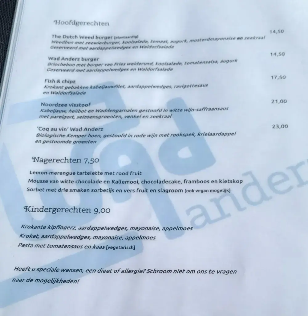 Menu_Havenpaviljoen Wad Anderz_Schiermonnikoog_image_3