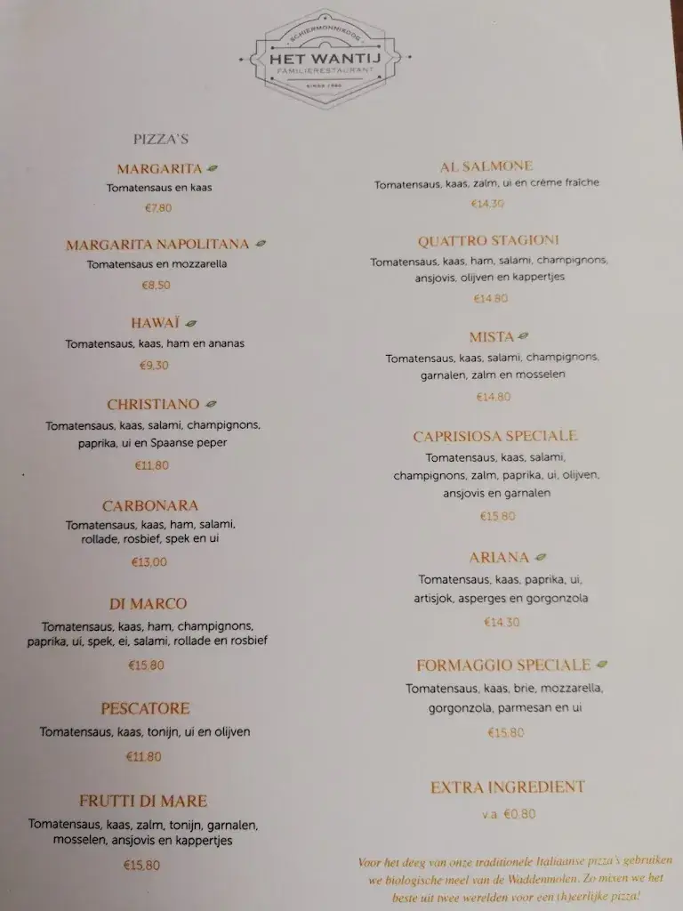 Menu_Café, restaurant, pizzeria Het Wantij_Schiermonnikoog_image_3