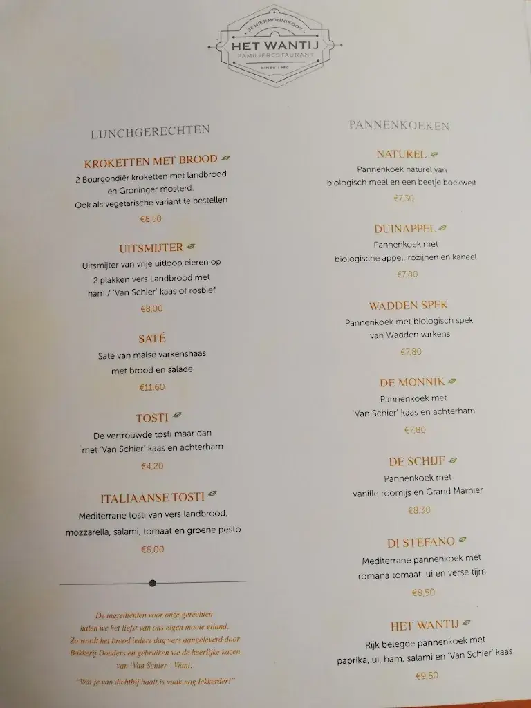 Menu_Café, restaurant, pizzeria Het Wantij_Schiermonnikoog_image_4