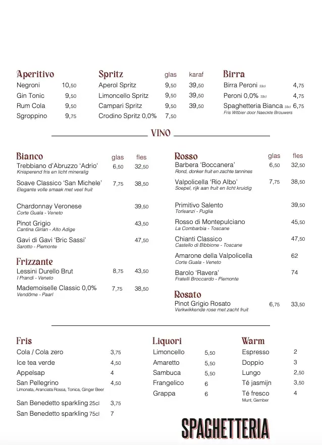 Menu_Spaghetteria Pasta-bar_Schiermonnikoog_immagine_1