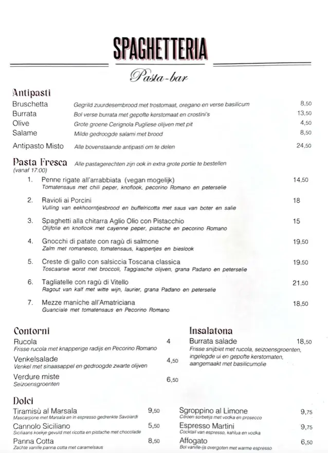 Menu_Spaghetteria Pasta-bar_Schiermonnikoog_immagine_2