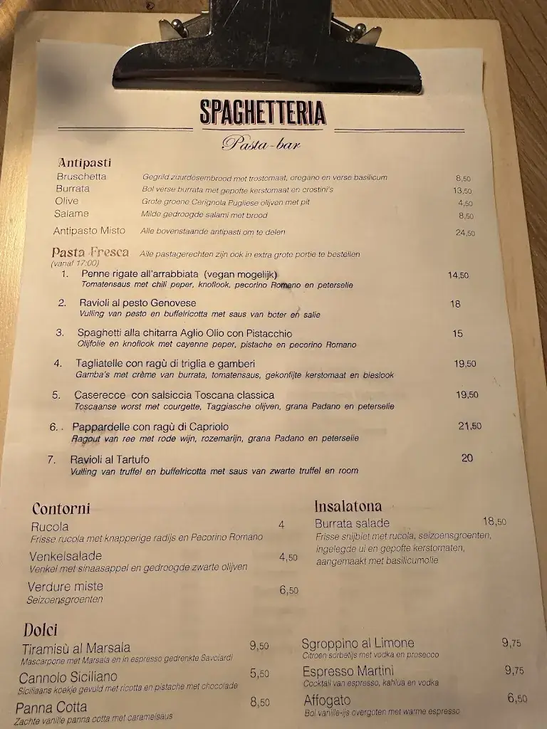 Menu_Spaghetteria Pasta-bar_Schiermonnikoog_immagine_3