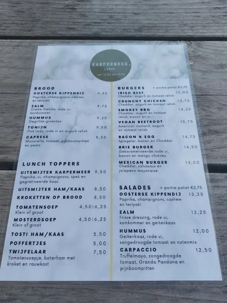 Menü_Restaurant Het Karpermeer_Aalten_Bild_1