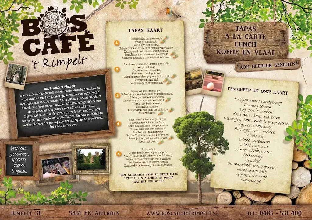 Menu_Boscafé 't Rimpelt Sharing, Lunch, A la carte, High-Beer, -Wine & -Tea restaurant_Afferden_immagine_2