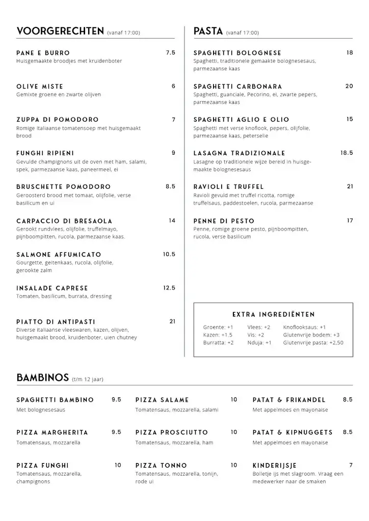 Menü_Fratelli Restaurant & Bar_West-Terschelling_Bild_1