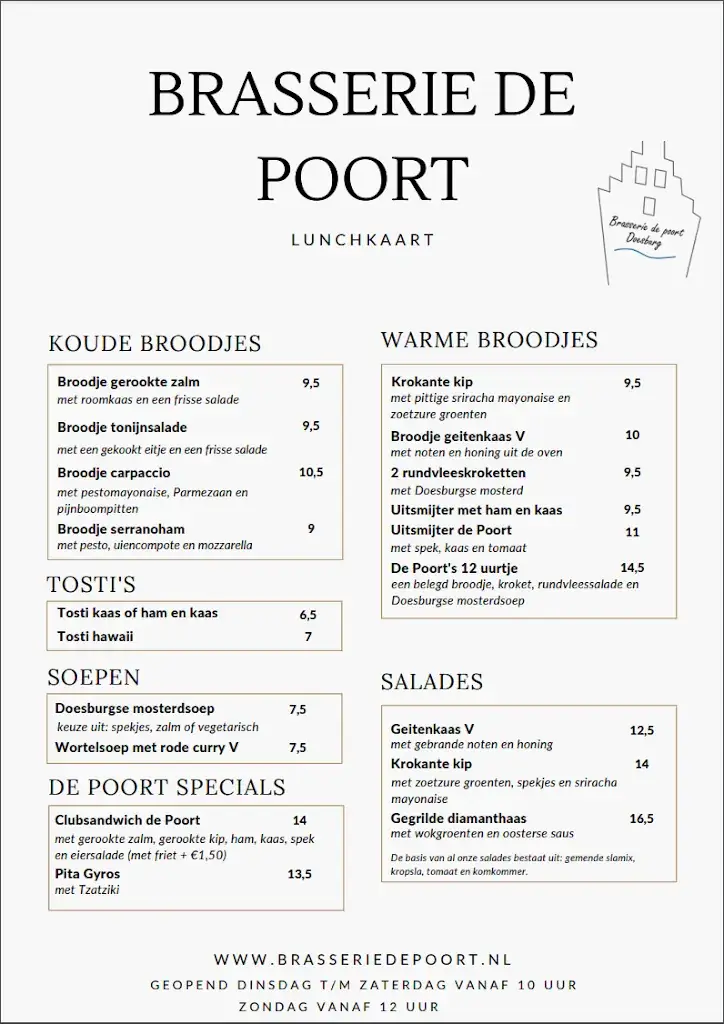 Menu_Brasserie de Poort Doesburg_Doesburg_immagine_1