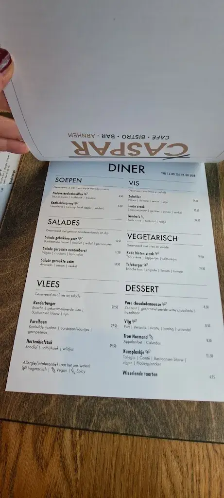 Menu_Caspar Café - Bistro - Bar_Arnhem_immagine_2