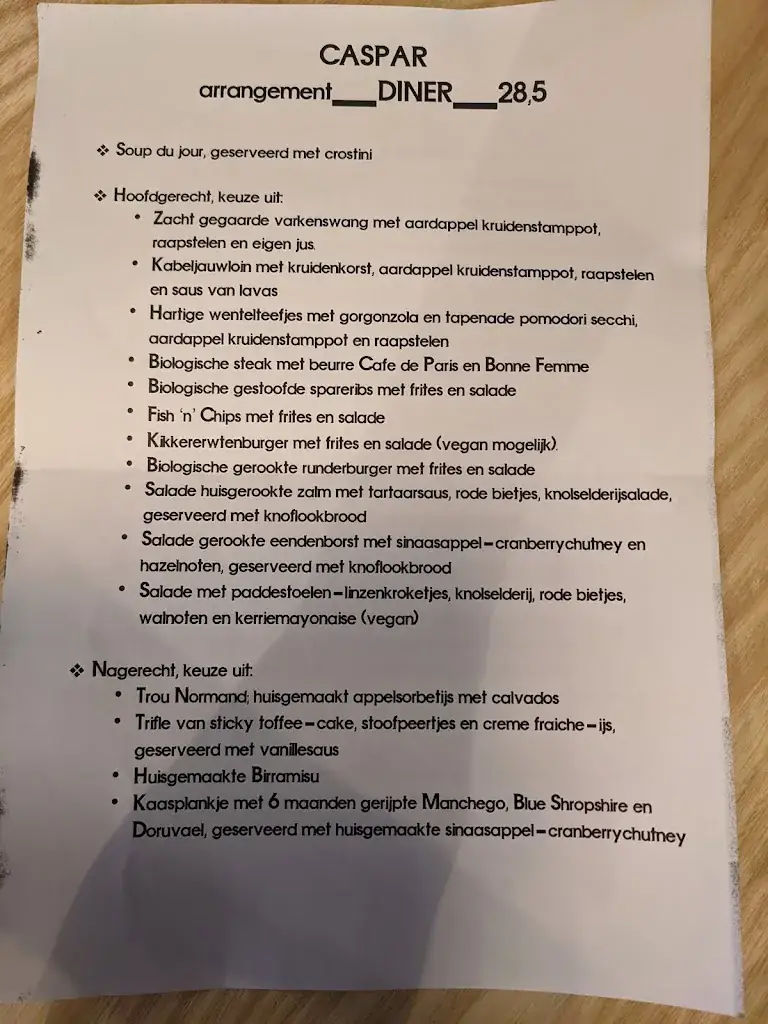 Menu_Caspar Café - Bistro - Bar_Arnhem_immagine_3